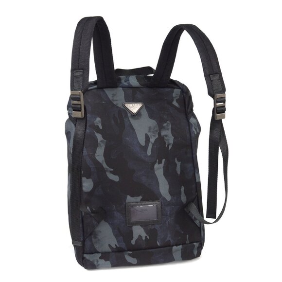 Prada Black Nylon Camouflage Backpack V135 7/A NQ00832 - Picture 2 of 10